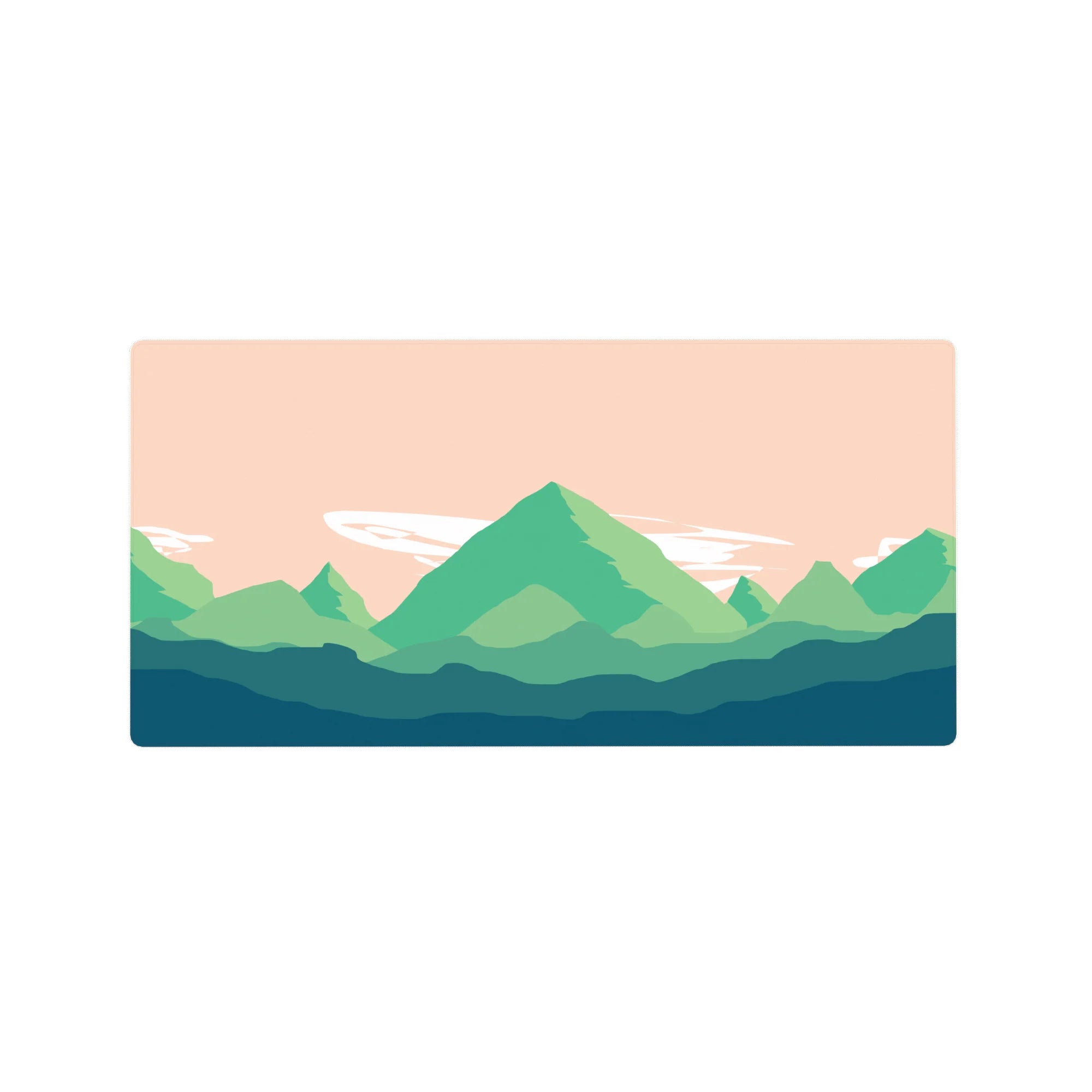 Vector Landscapes Deskmat | Mousepad | Deskpad - Mountain Calm