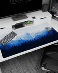 Vector Landscapes Deskmat | Mousepad | Deskpad - Misty Peaks