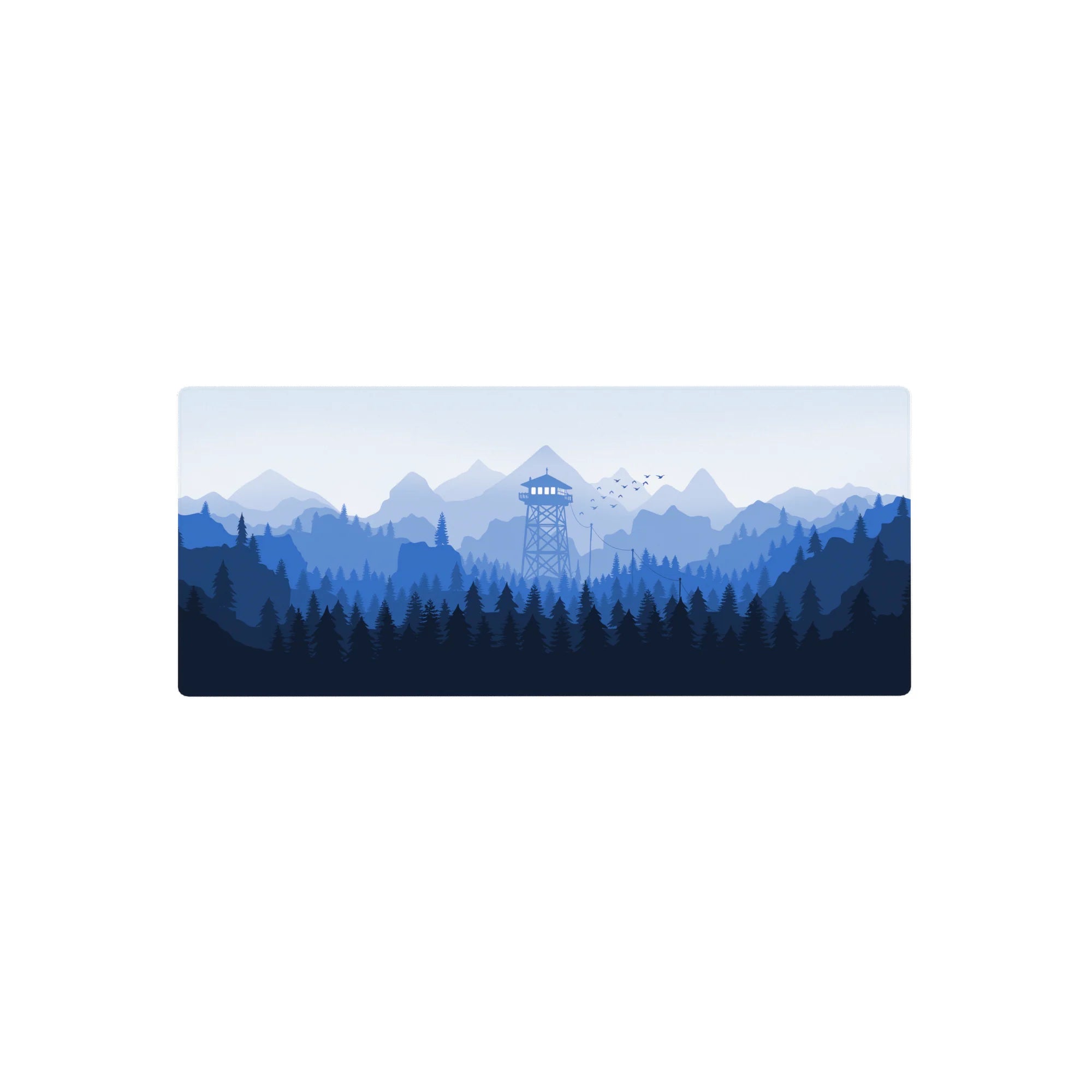 Vector Landscapes Deskmat | Mousepad | Deskpad - Misty Peaks