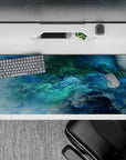 Abstract Deskmat | Mousepad | Deskpad - Ocean Swirl Bliss - AniChan