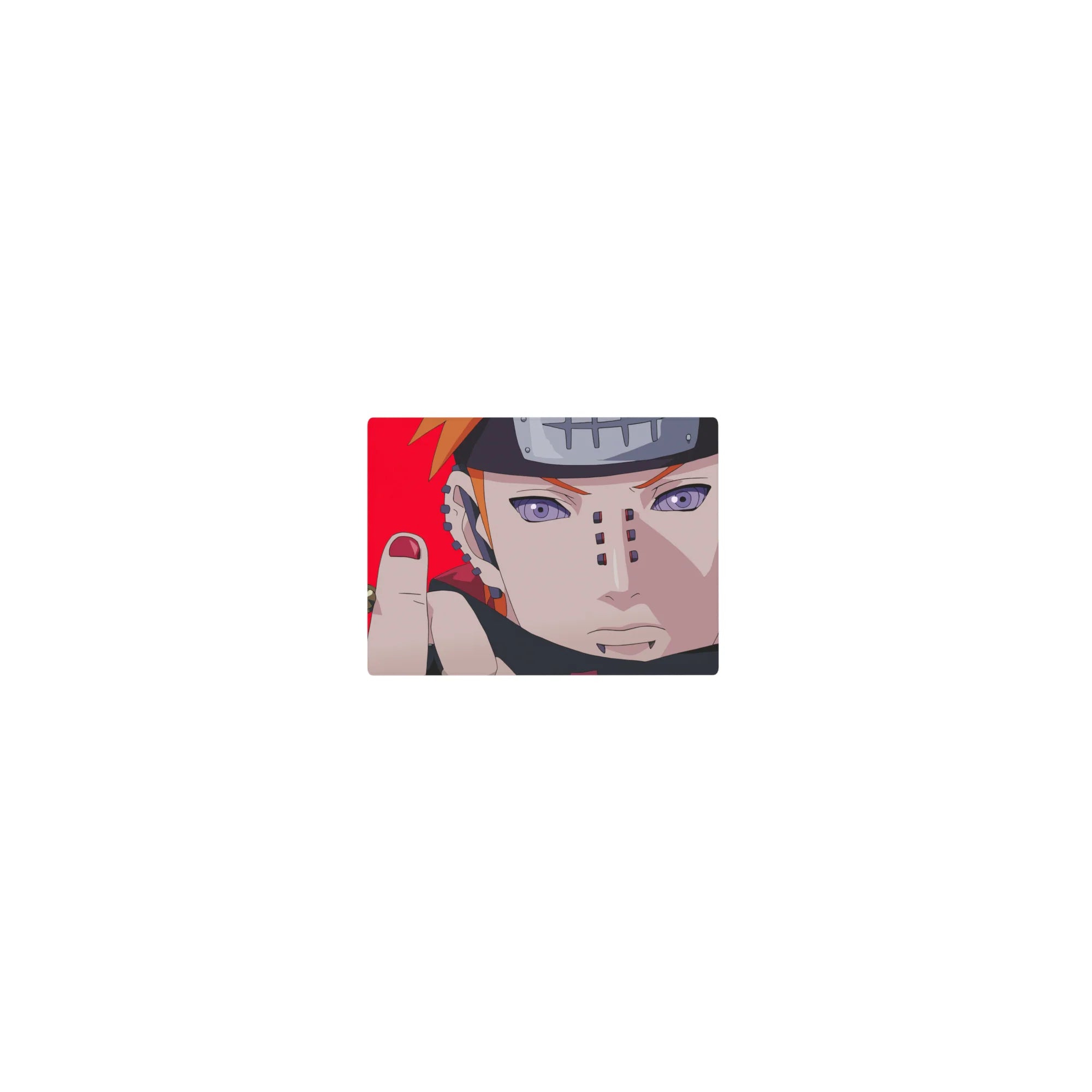 Classic anime mouse pad 14x10 inches featuring Pain with Rinnegan eyes, piercings, and headband.