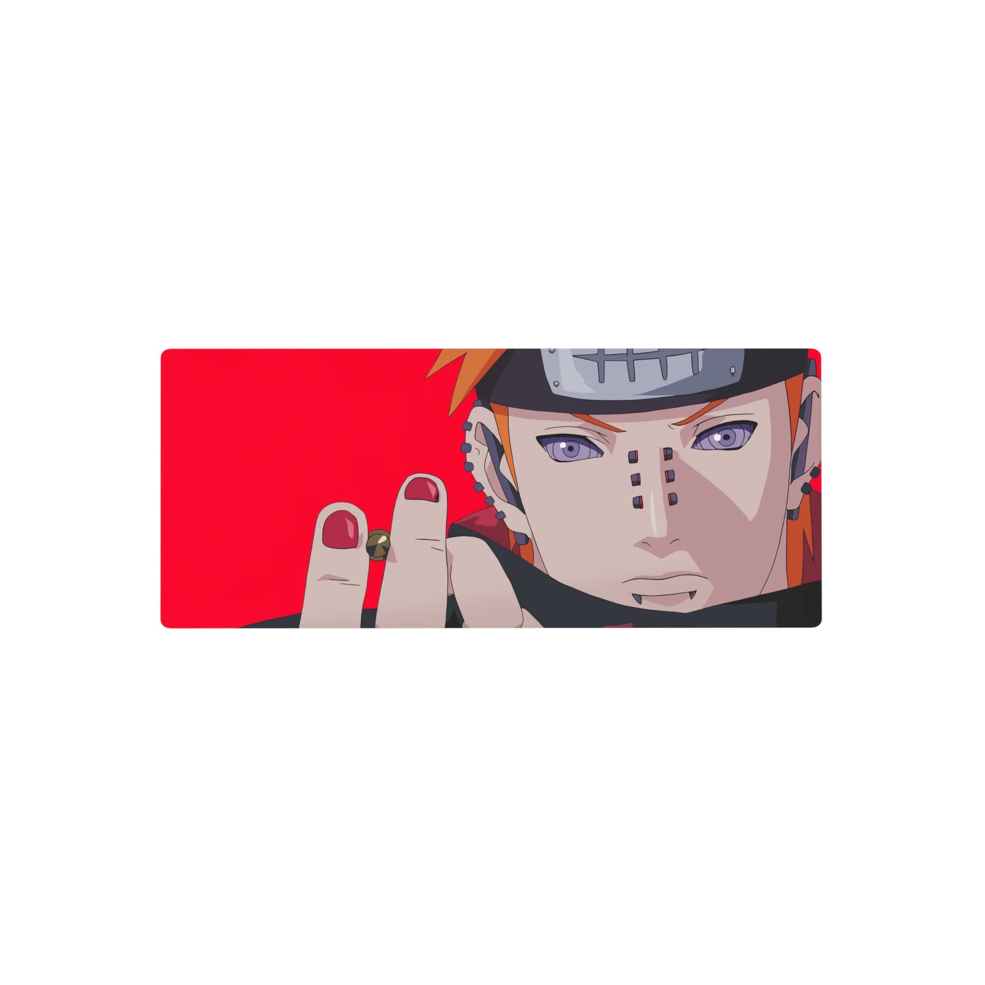 Naruto Shippuden Pain Nagato anime mouse pad 28x12 inches with Rinnegan stare and metal details.