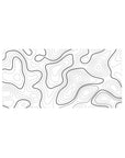 Topographic (Topo) Deskmat | Mousepad | Deskpad - Monochrome Contours - AniChan