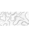 Topographic (Topo) Deskmat | Mousepad | Deskpad - Monochrome Contours - AniChan