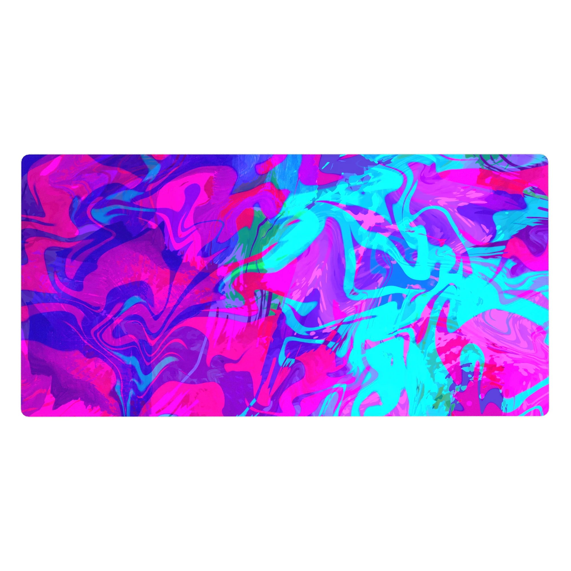 Liquid Abstract Deskmat | Mousepad | Deskpad - Neon Vortex - AniChan