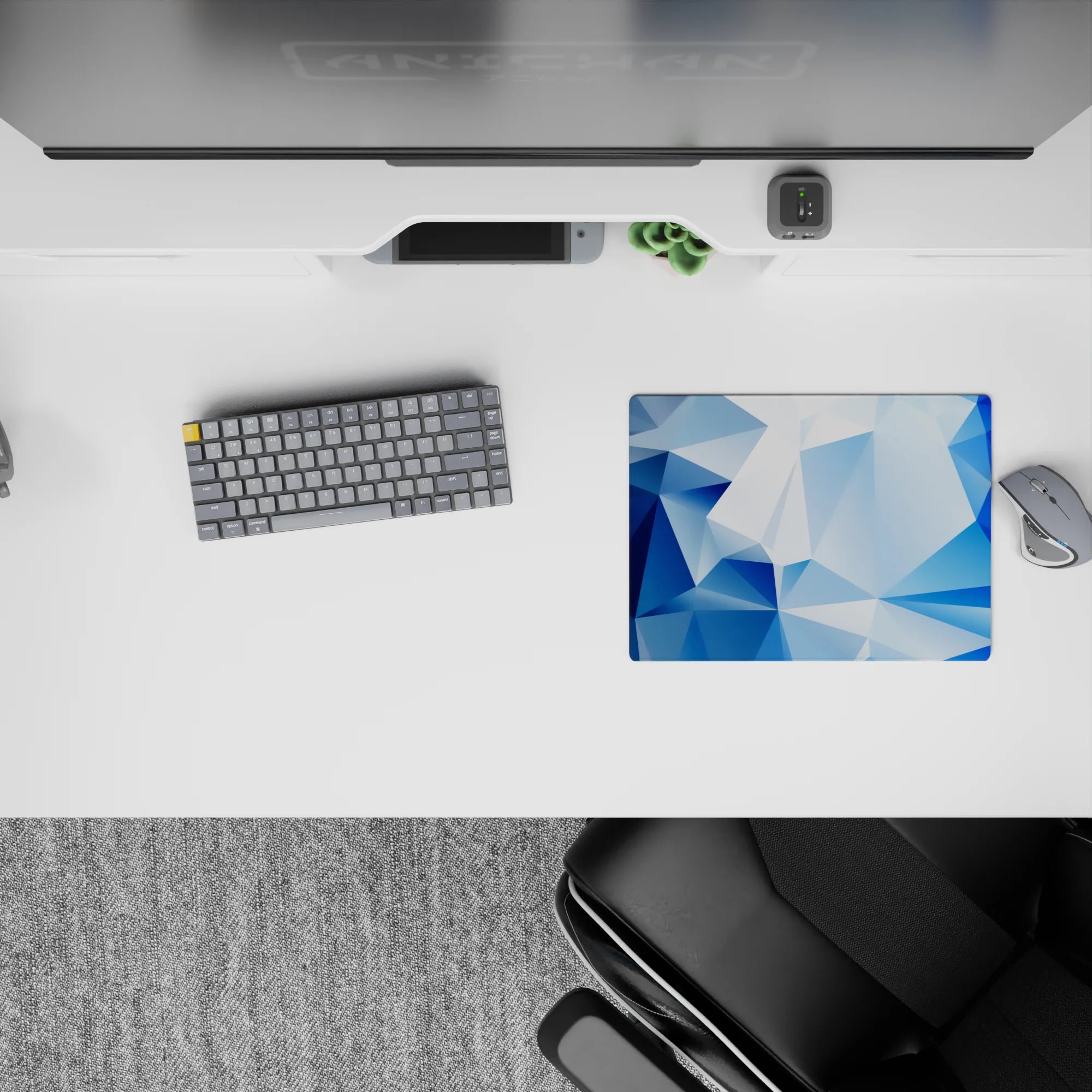 Geometry Abstract Deskmat | Mousepad | Deskpad - Icy Prism - AniChan