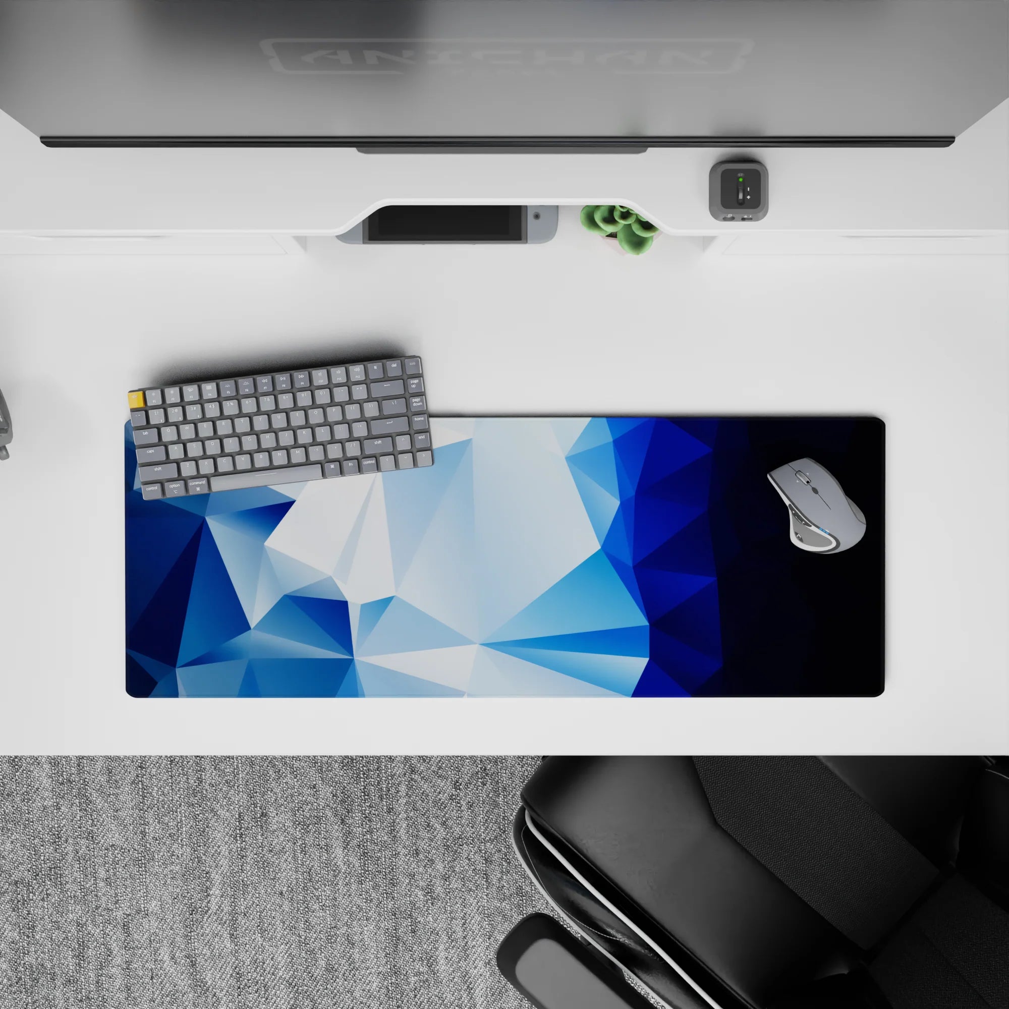 Geometry Abstract Deskmat | Mousepad | Deskpad - Icy Prism - AniChan