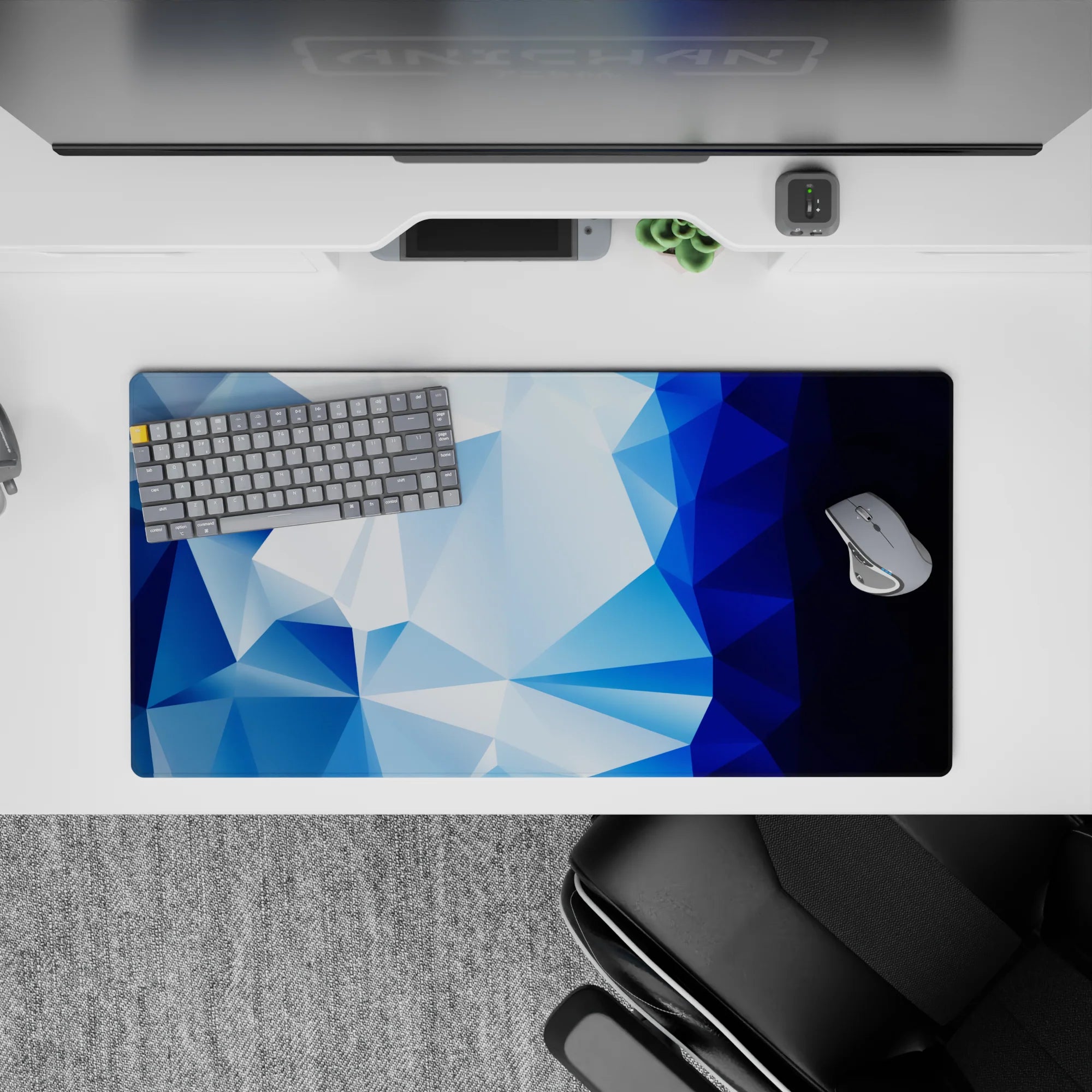 Geometry Abstract Deskmat | Mousepad | Deskpad - Icy Prism - AniChan