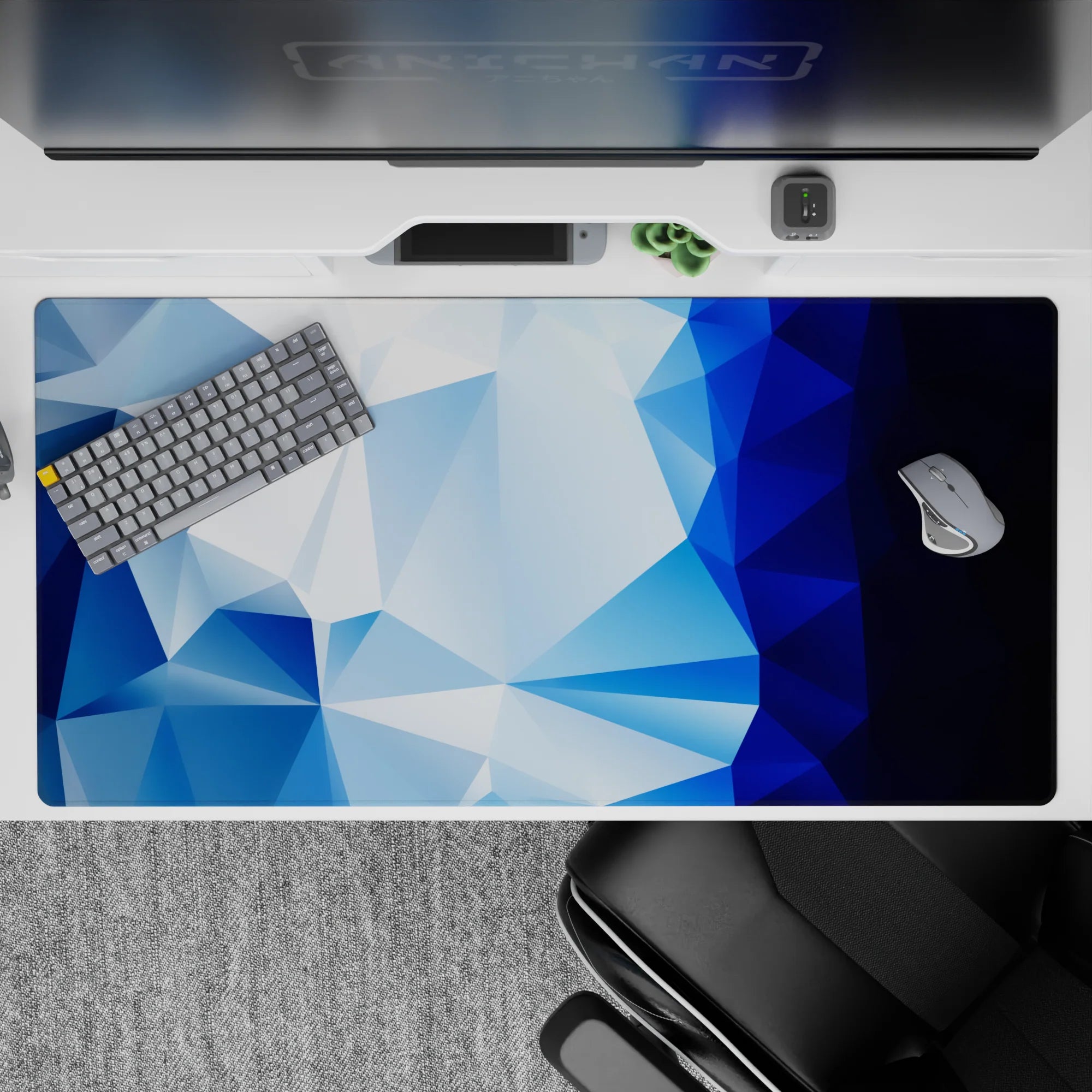 Geometry Abstract Deskmat | Mousepad | Deskpad - Icy Prism - AniChan