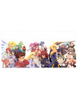 Anime mouse pad 32x16 inches featuring a full party lineup with swords, capes, and clean poster-style art.