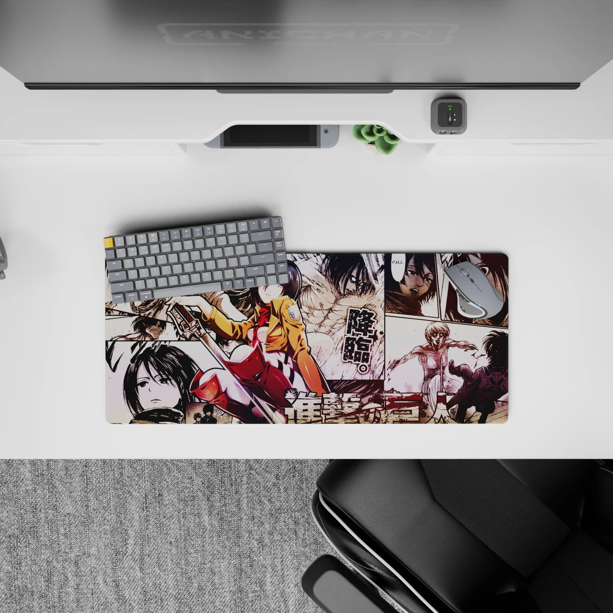 Attack on Titan - Anime Mouse Pad and Desk Pad - Mikasa: Wings of Battle - AniChan