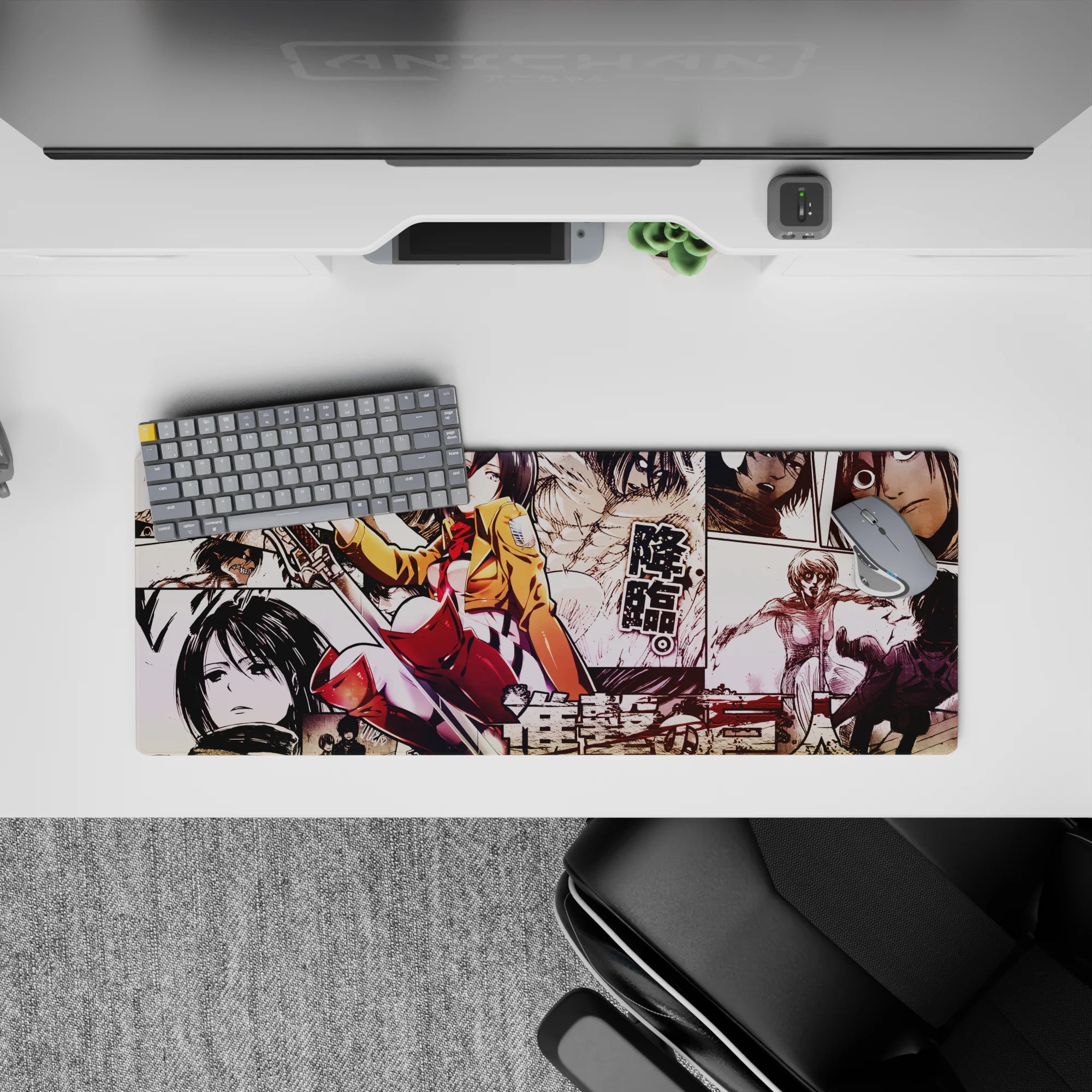 Attack on Titan - Anime Mouse Pad and Desk Pad - Mikasa: Wings of Battle - AniChan