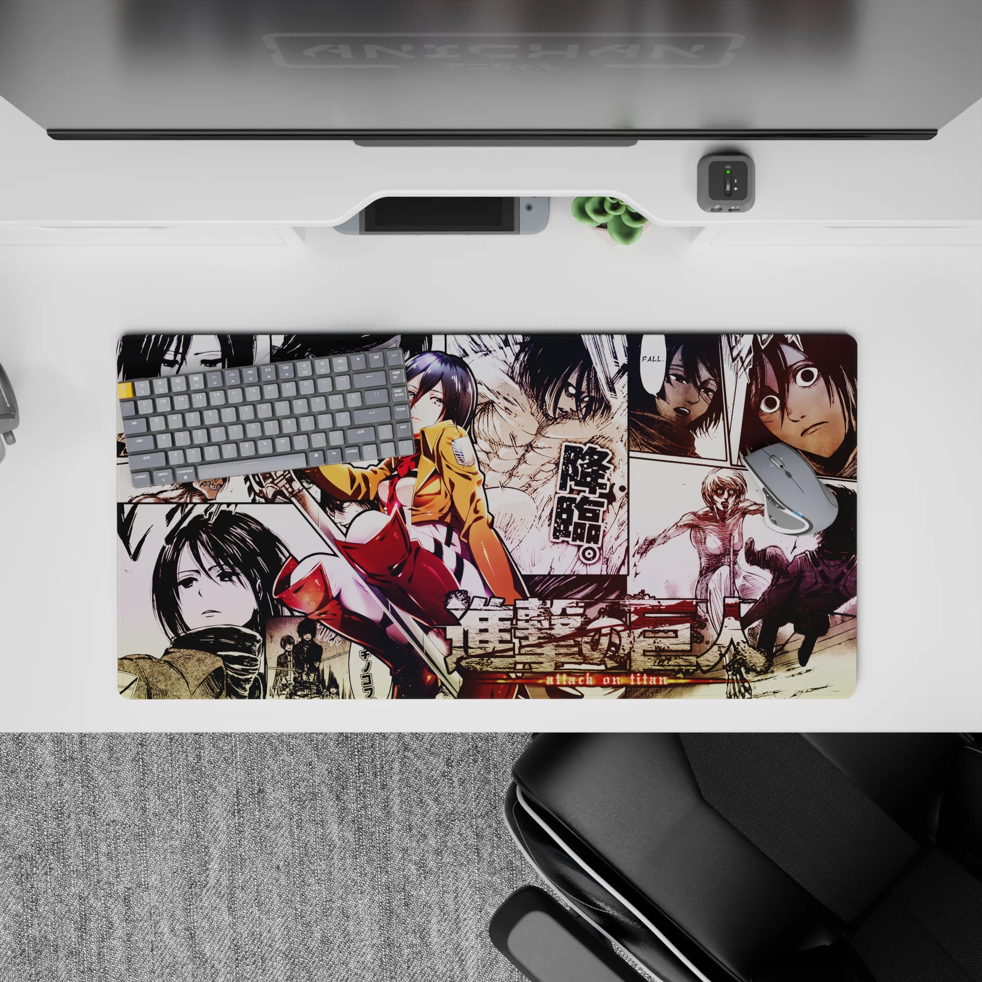 Attack on Titan - Anime Mouse Pad and Desk Pad - Mikasa: Wings of Battle - AniChan