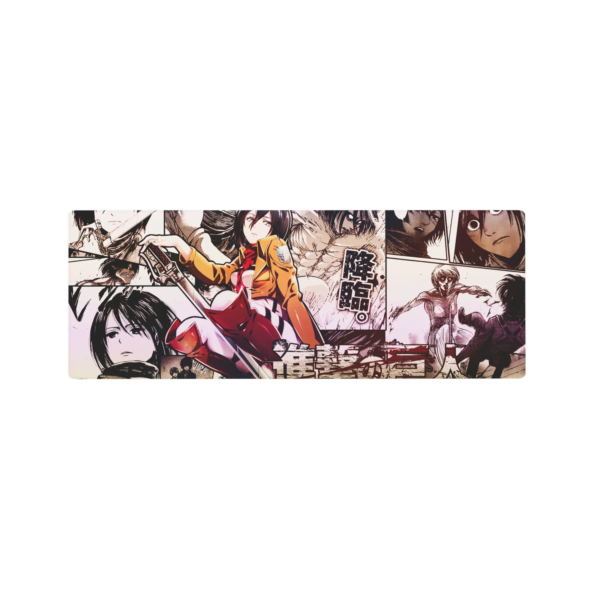 Attack on Titan - Anime Mouse Pad and Desk Pad - Mikasa: Wings of Battle - AniChan