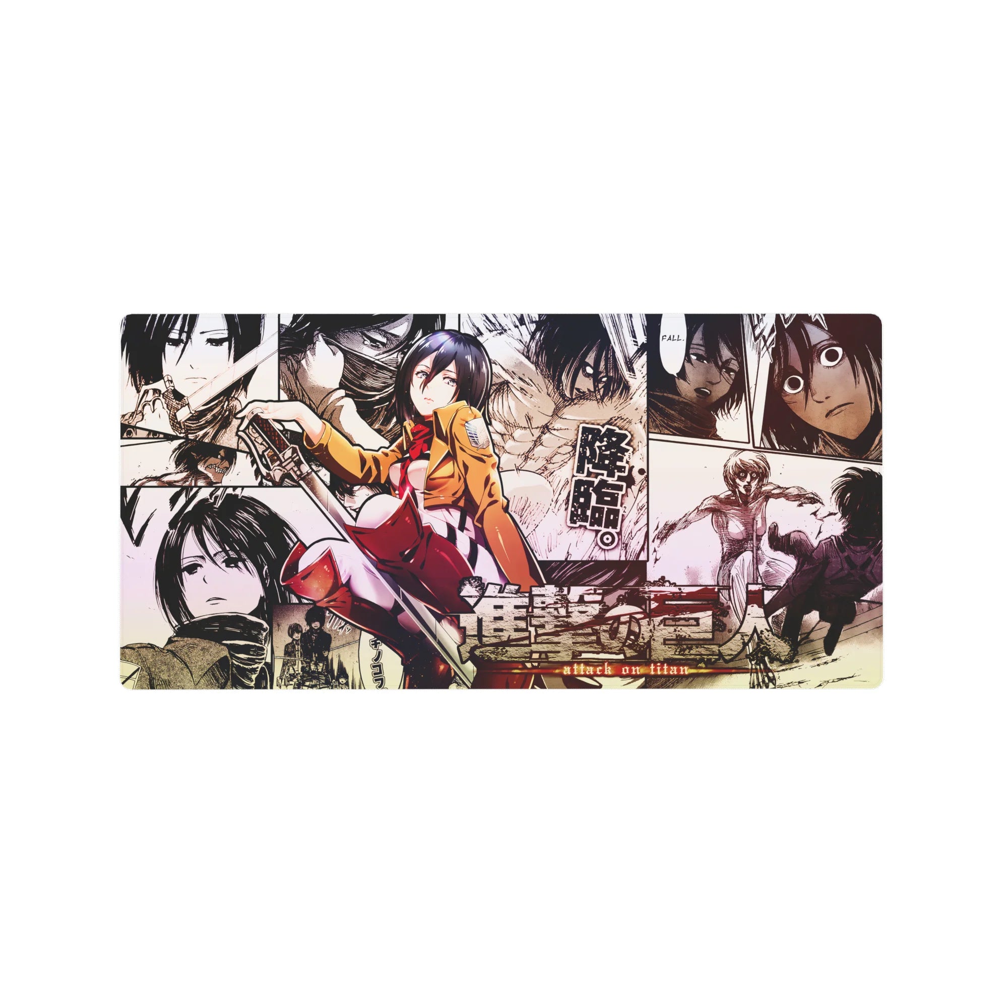 Attack on Titan - Anime Mouse Pad and Desk Pad - Mikasa: Wings of Battle - AniChan