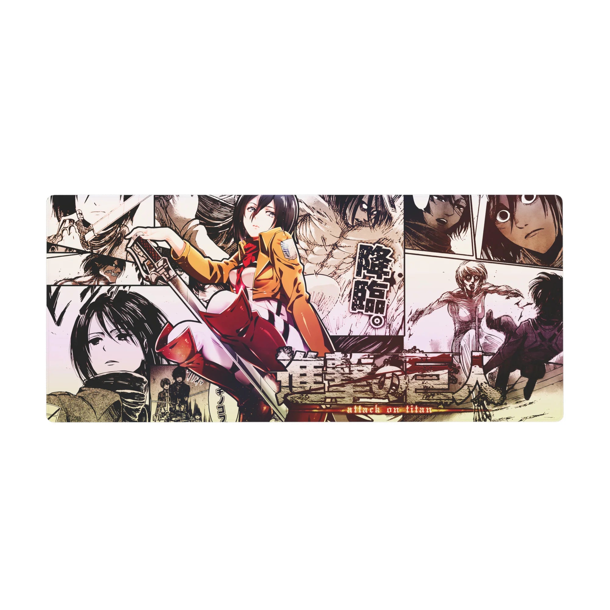 Attack on Titan - Anime Mouse Pad and Desk Pad - Mikasa: Wings of Battle - AniChan