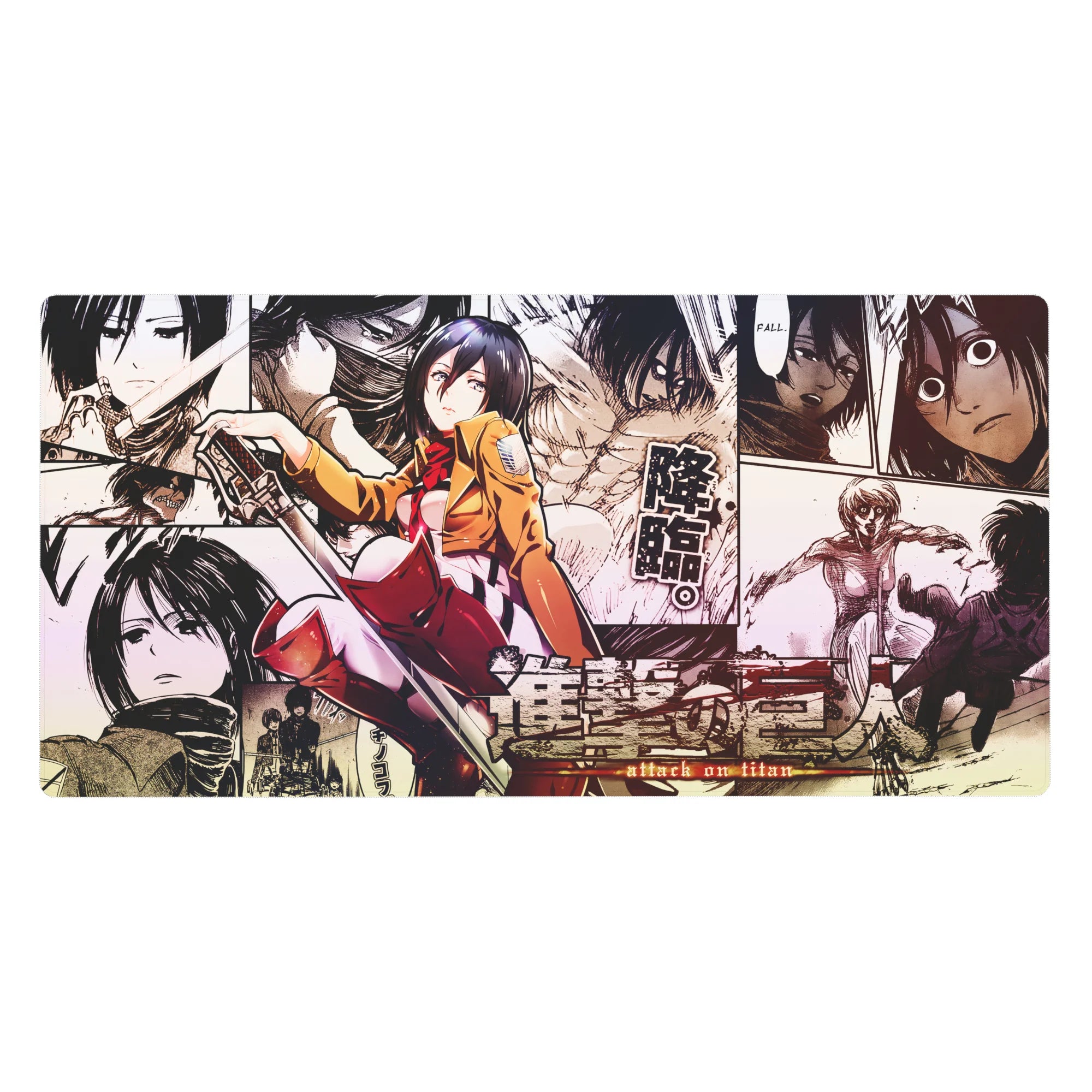 Attack on Titan - Anime Mouse Pad and Desk Pad - Mikasa: Wings of Battle - AniChan