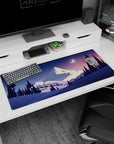 Vector Landscapes Deskmat | Mousepad | Deskpad - Winter Peaks