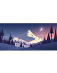 Vector Landscapes Deskmat | Mousepad | Deskpad - Winter Peaks