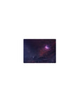 Classic 14x10 inches mouse pad with hand-painted galaxy clouds in navy, purple, and soft pink nebula glow.