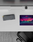 Retrowave - Vaporwave Deskmat | Mousepad | Deskpad - Neon Horizon Dreams