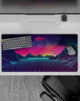 Retrowave - Vaporwave Deskmat | Mousepad | Deskpad - Neon Horizon Dreams