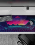 Retrowave - Vaporwave Deskmat | Mousepad | Deskpad - Neon Horizon Dreams