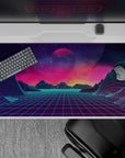 Retrowave - Vaporwave Deskmat | Mousepad | Deskpad - Neon Horizon Dreams