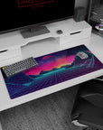 Retrowave - Vaporwave Deskmat | Mousepad | Deskpad - Neon Horizon Dreams