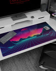 Retrowave - Vaporwave Deskmat | Mousepad | Deskpad - Neon Horizon Dreams