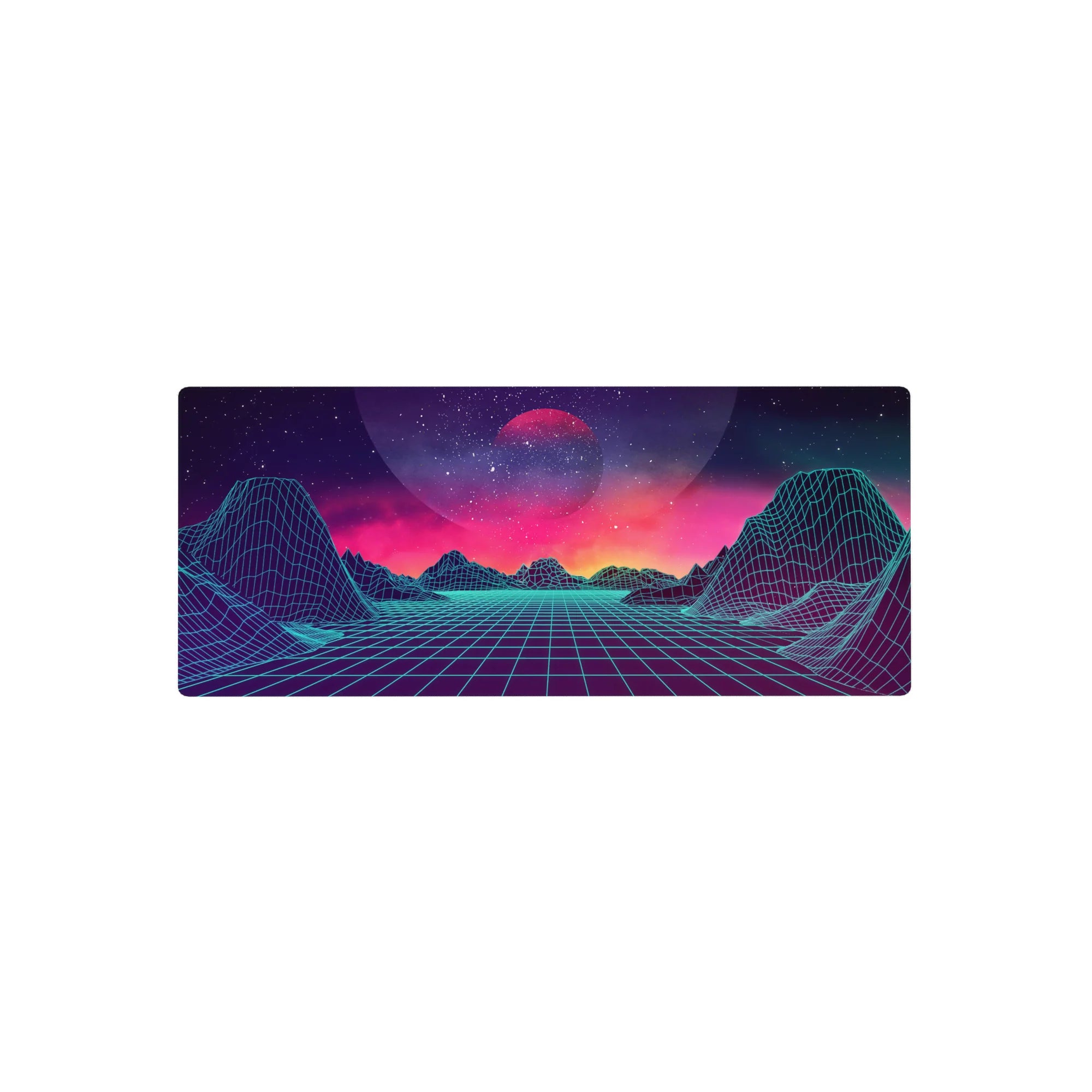 Retrowave - Vaporwave Deskmat | Mousepad | Deskpad - Neon Horizon Dreams - AniChan