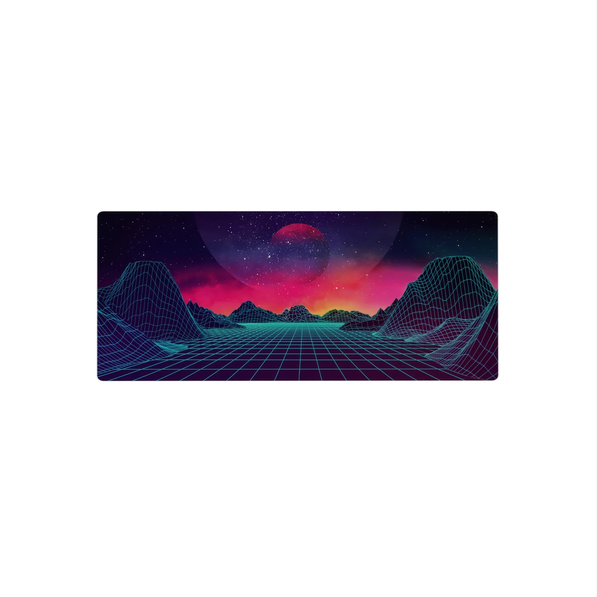 Retrowave - Vaporwave Deskmat | Mousepad | Deskpad - Neon Horizon Dreams