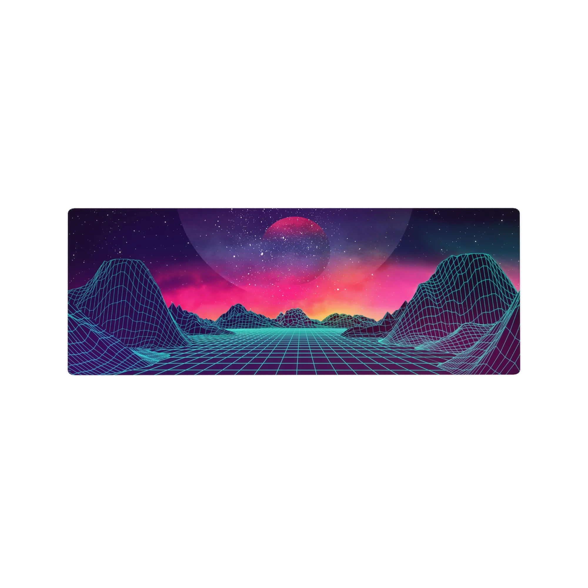 Retrowave - Vaporwave Deskmat | Mousepad | Deskpad - Neon Horizon Dreams - AniChan