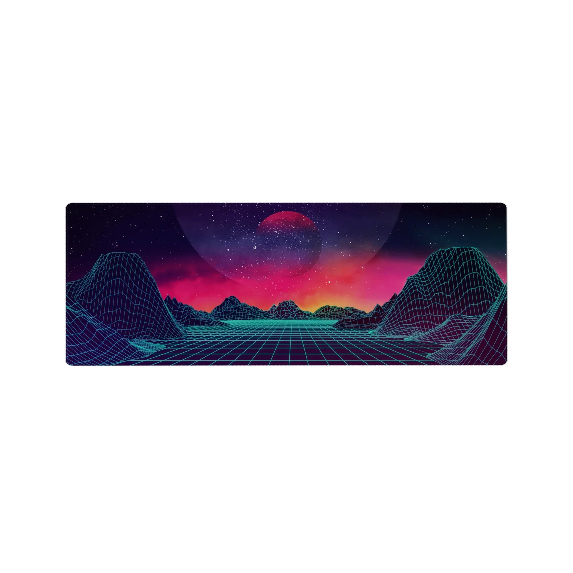 Retrowave - Vaporwave Deskmat | Mousepad | Deskpad - Neon Horizon Dreams