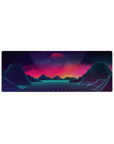 Retrowave - Vaporwave Deskmat | Mousepad | Deskpad - Neon Horizon Dreams