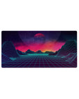 Retrowave - Vaporwave Deskmat | Mousepad | Deskpad - Neon Horizon Dreams