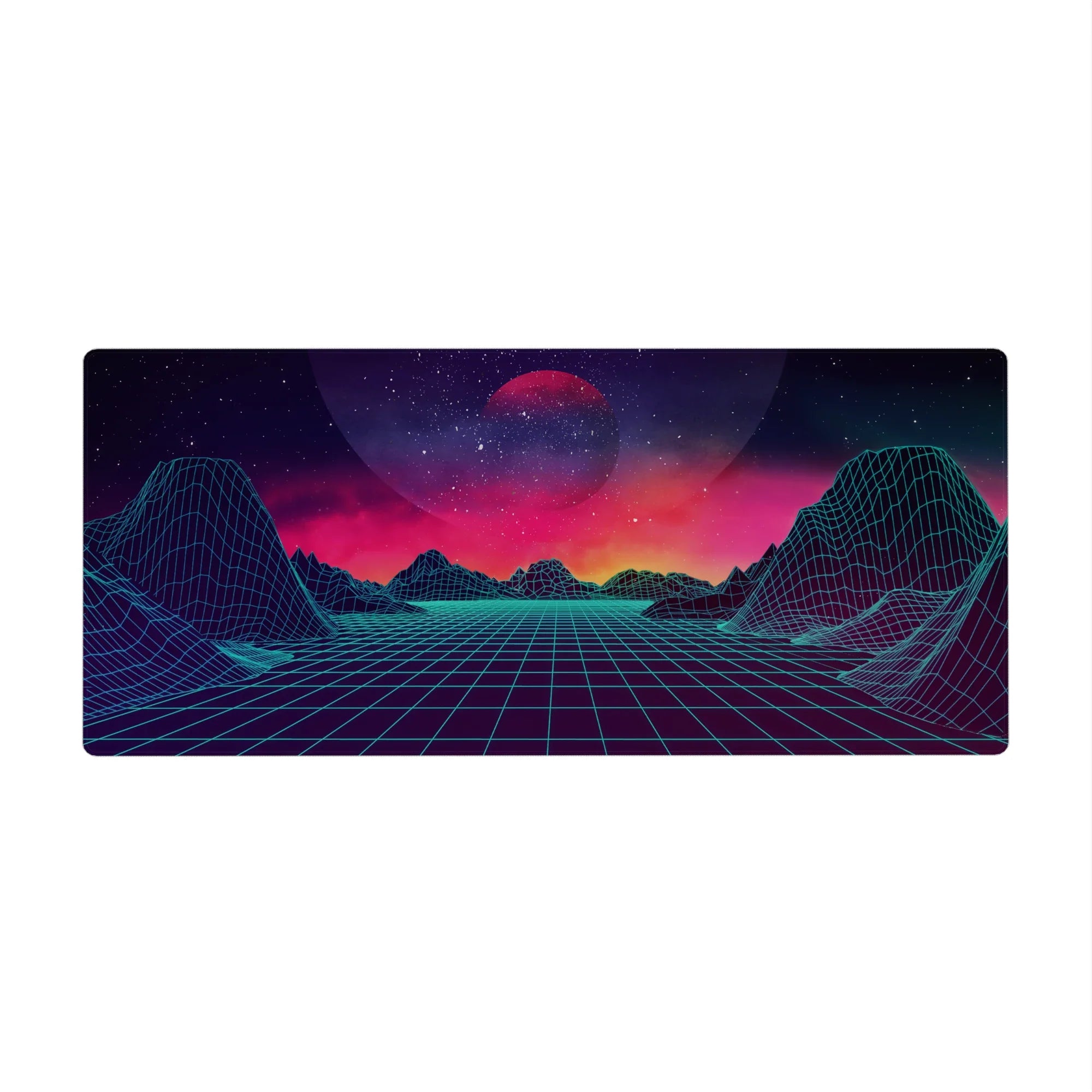 Retrowave - Vaporwave Deskmat | Mousepad | Deskpad - Neon Horizon Dreams