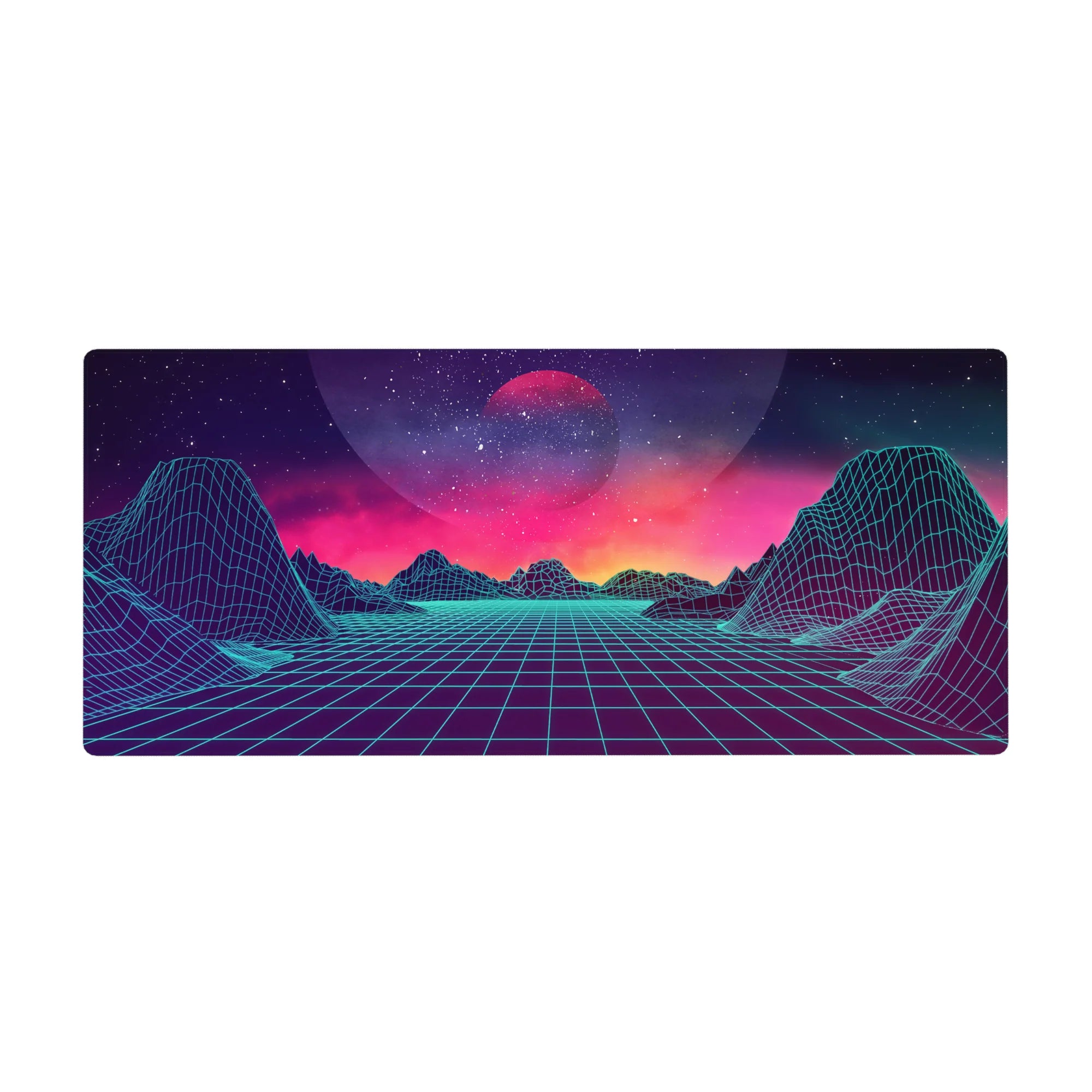 Retrowave - Vaporwave Deskmat | Mousepad | Deskpad - Neon Horizon Dreams - AniChan