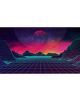 Retrowave - Vaporwave Deskmat | Mousepad | Deskpad - Neon Horizon Dreams