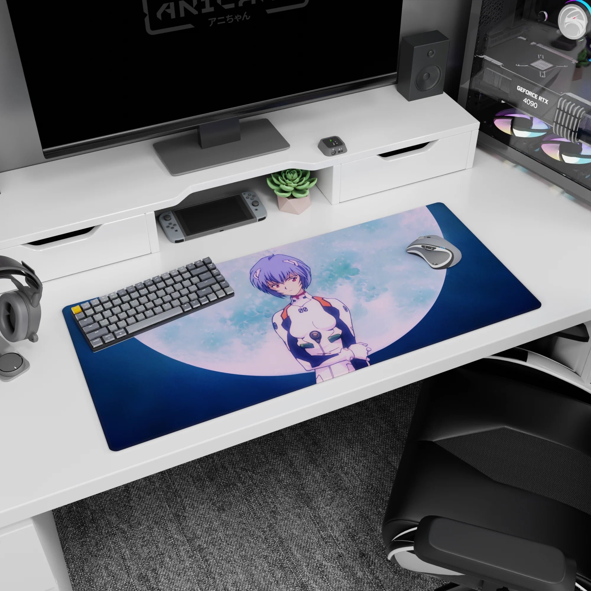 Evangelion - Anime Mouse Pad and Desk Pad - Lunar Reverie - AniChan