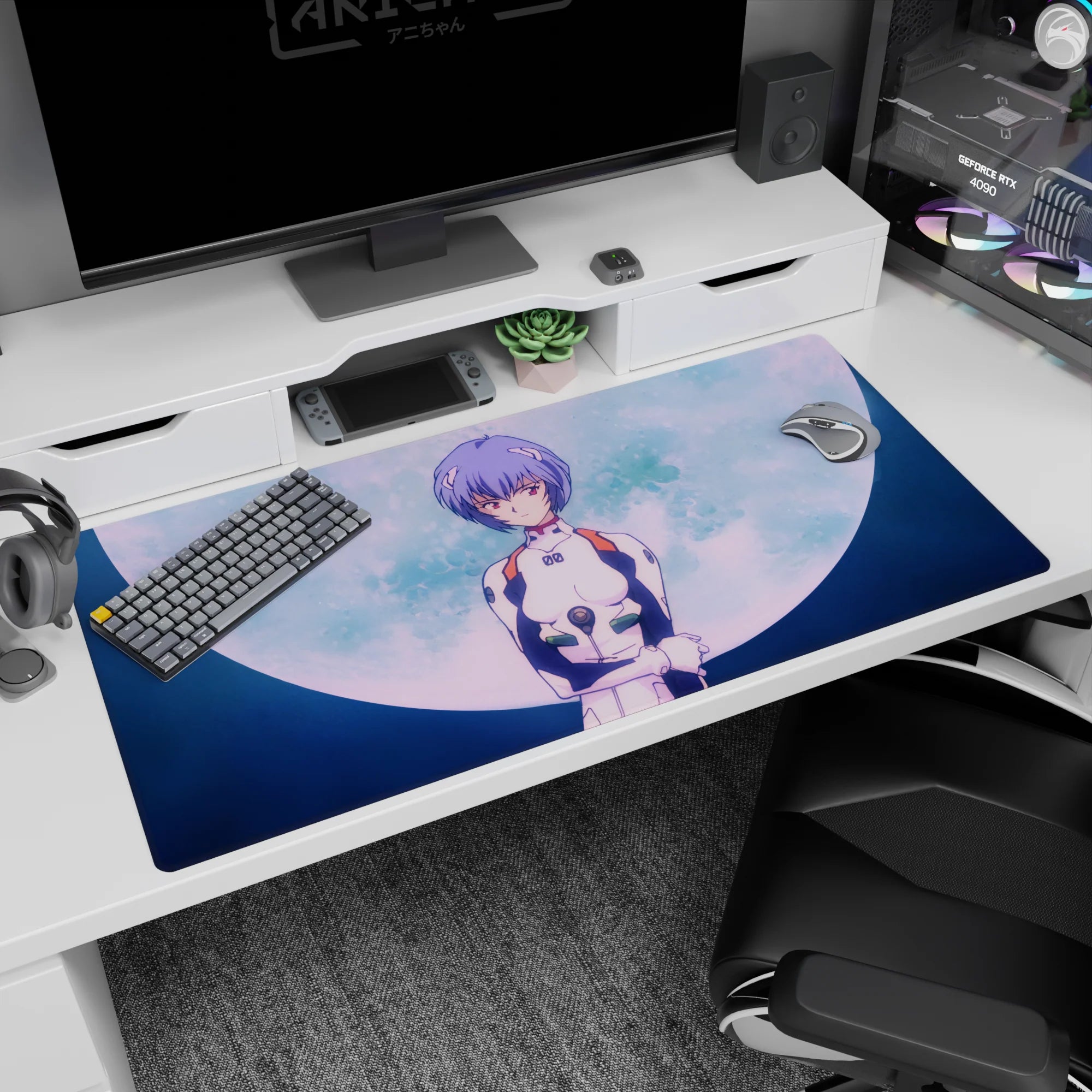 Evangelion - Anime Mouse Pad and Desk Pad - Lunar Reverie - AniChan