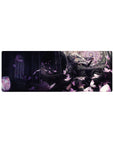 Gothic anime girl mouse pad 32x12 inches with stained-glass arches, lace details, and butterflies.