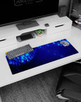 Abstract Deskmat | Mousepad | Deskpad - Neon Cascade - AniChan