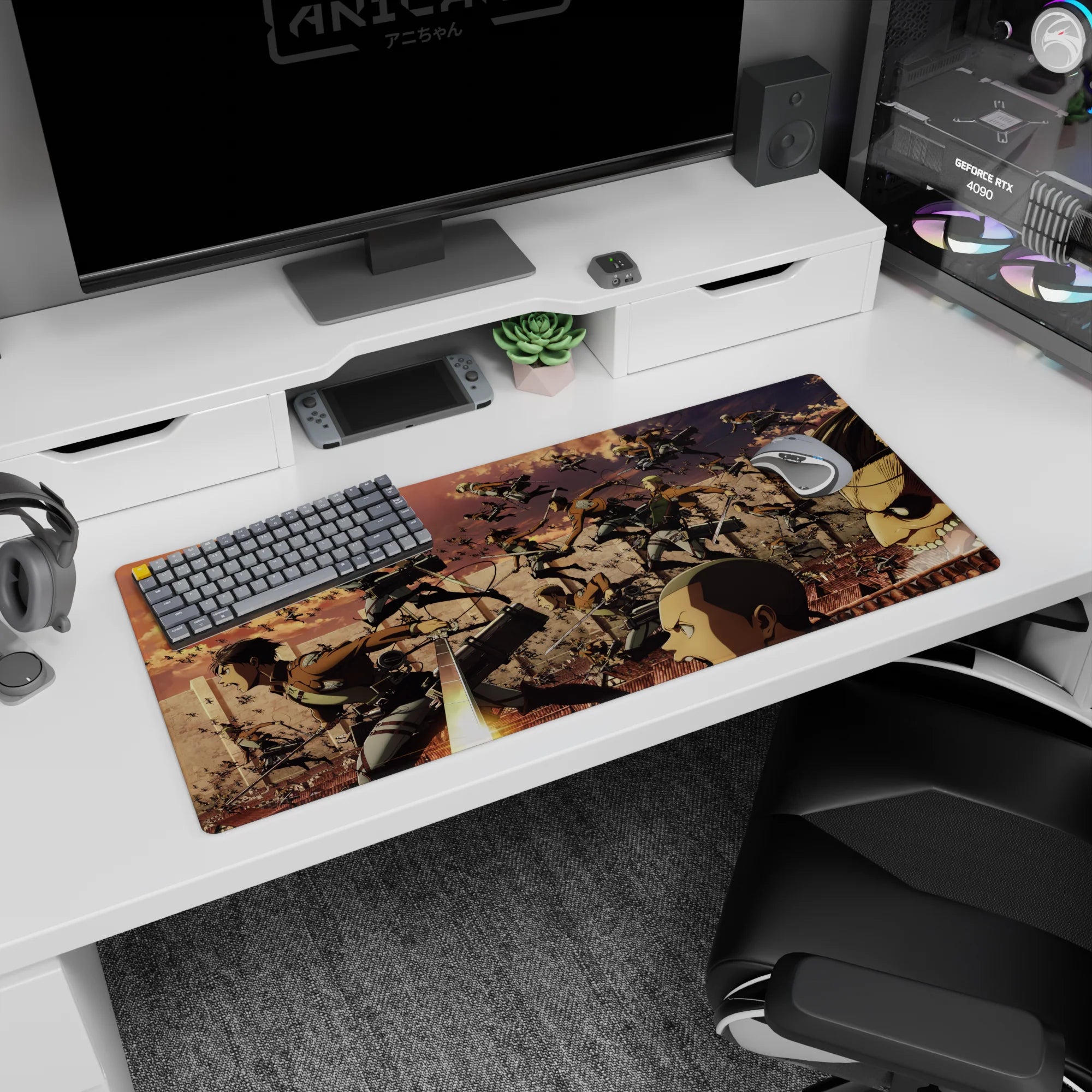 Attack on Titan - Anime Mouse Pad and Desk Pad - Survey Corps Last Stand - AniChan