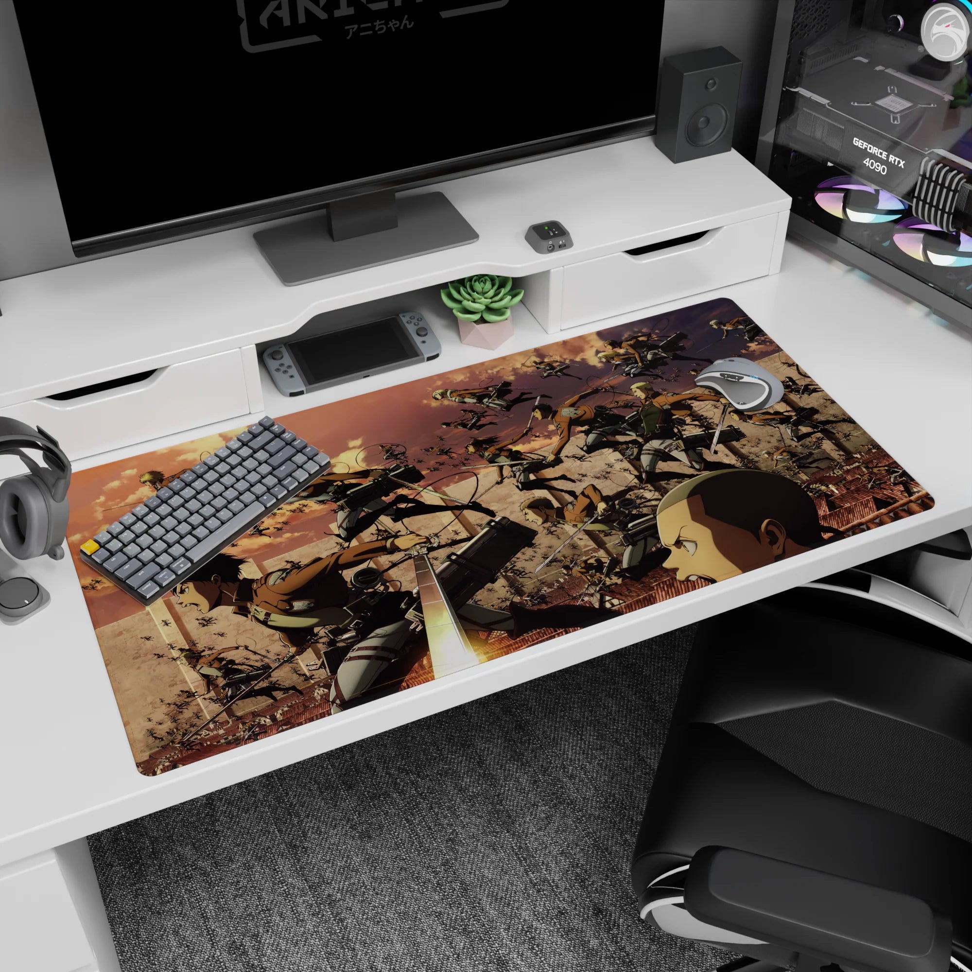 Attack on Titan - Anime Mouse Pad and Desk Pad - Survey Corps Last Stand - AniChan