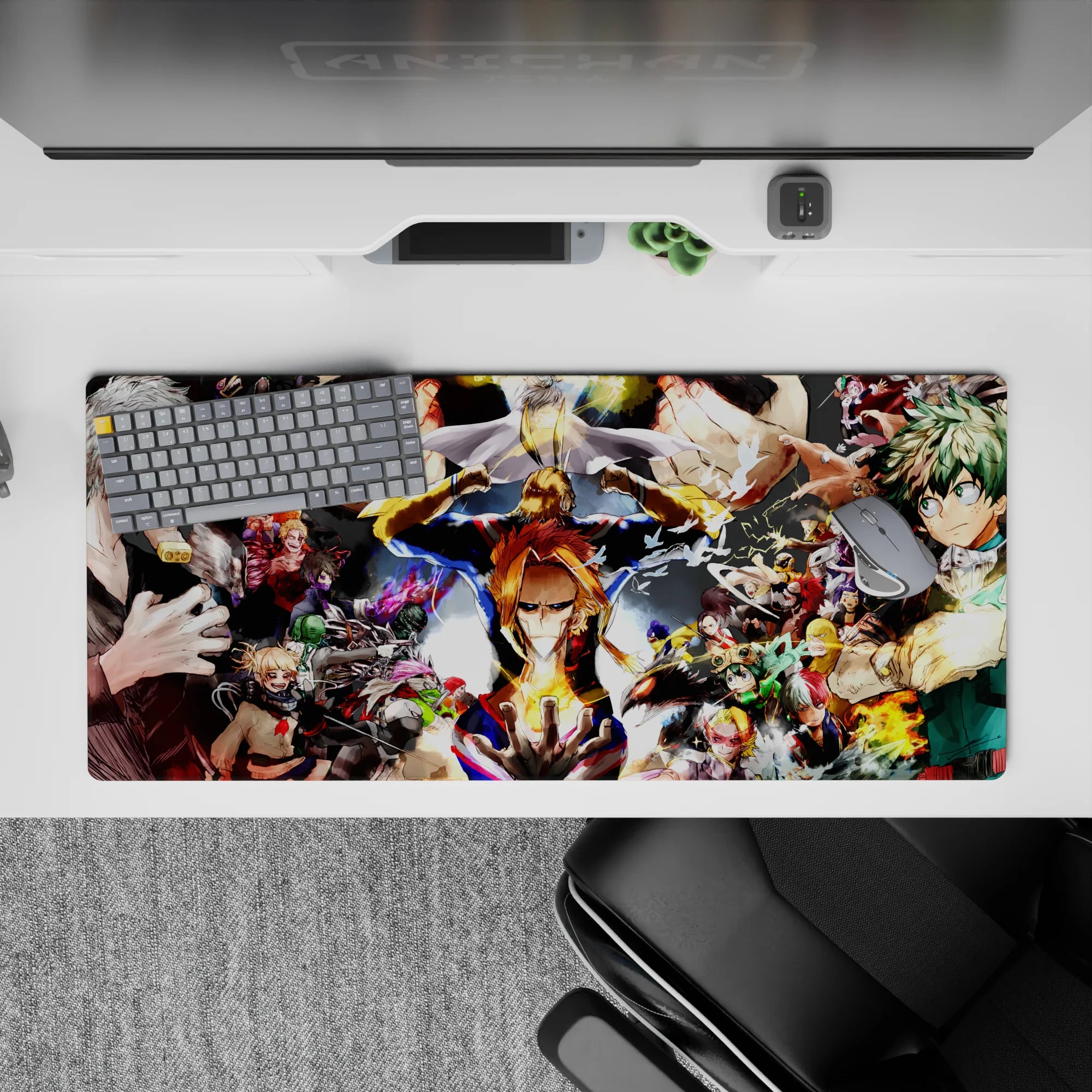 My Hero Academia Deskmat | Mousepad | Deskpad - Heroes vs. Villains Showdown - AniChan