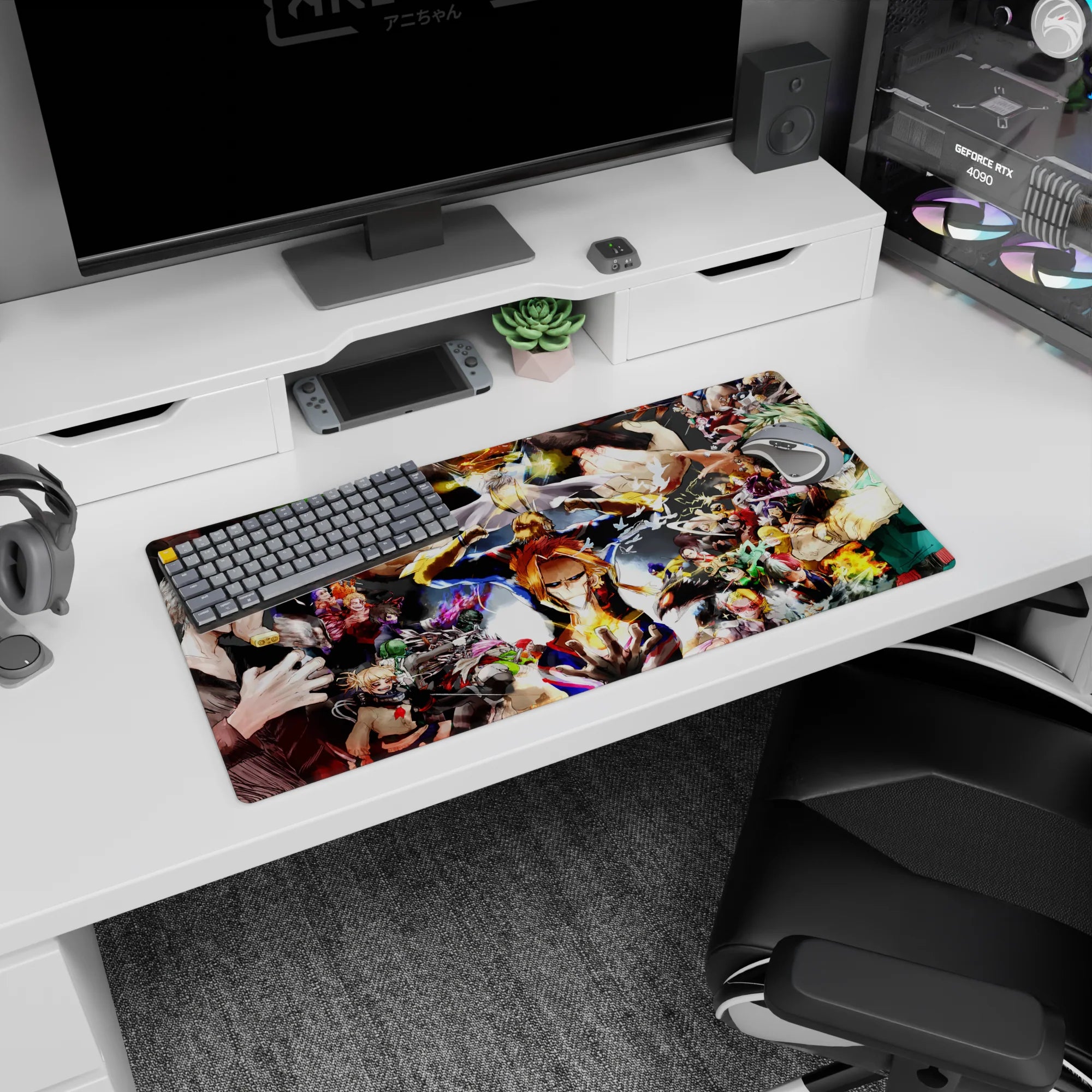 My Hero Academia Deskmat | Mousepad | Deskpad - Heroes vs. Villains Showdown - AniChan