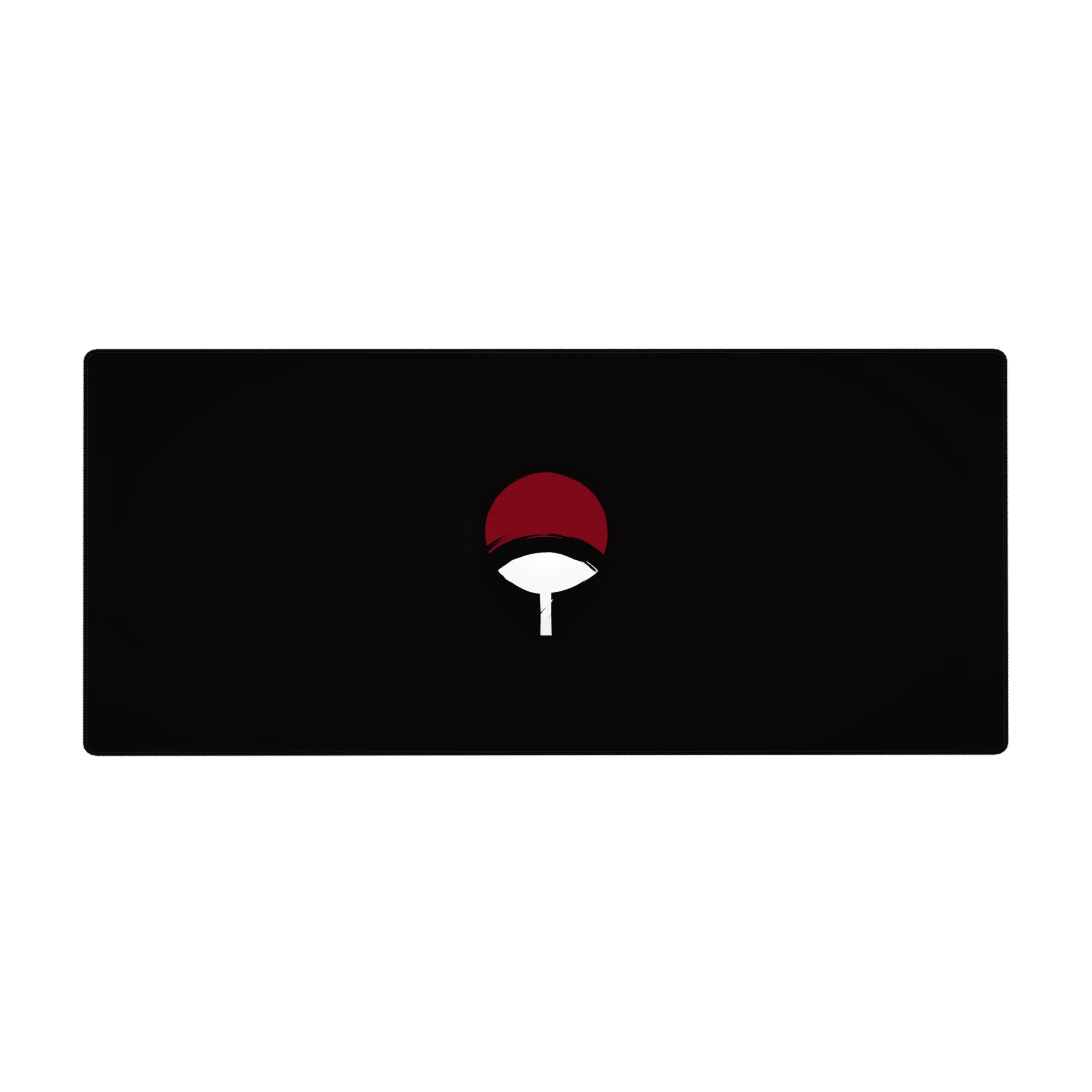 Naruto Uchiha clan fan symbol anime desk pad mouse pad, 36x16 inches.
