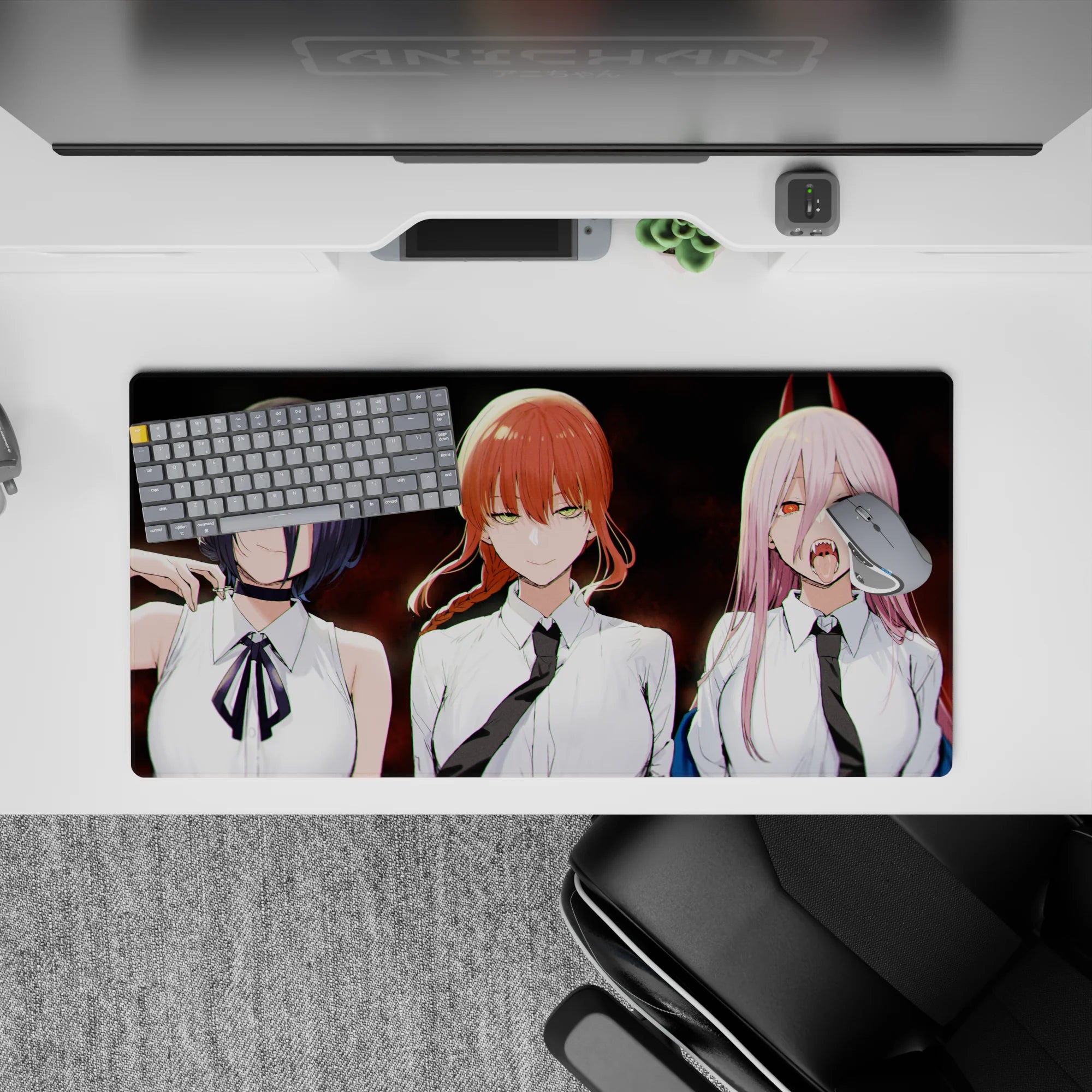 Chainsaw Man - Anime Mouse Pad and Desk Pad - Fiendish Trinity - AniChan