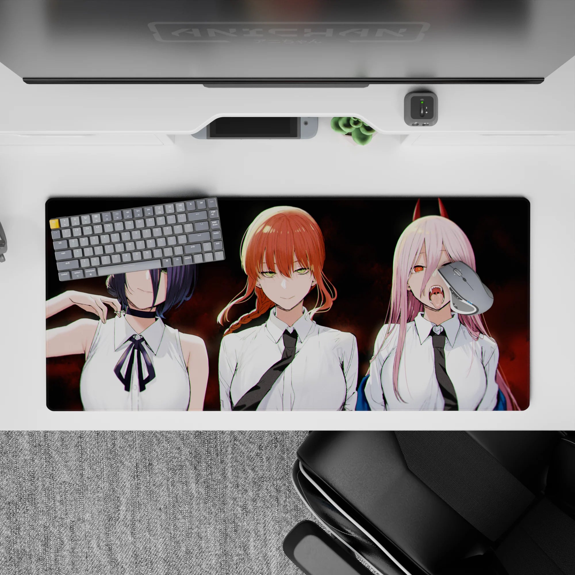 Chainsaw Man - Anime Mouse Pad and Desk Pad - Fiendish Trinity - AniChan